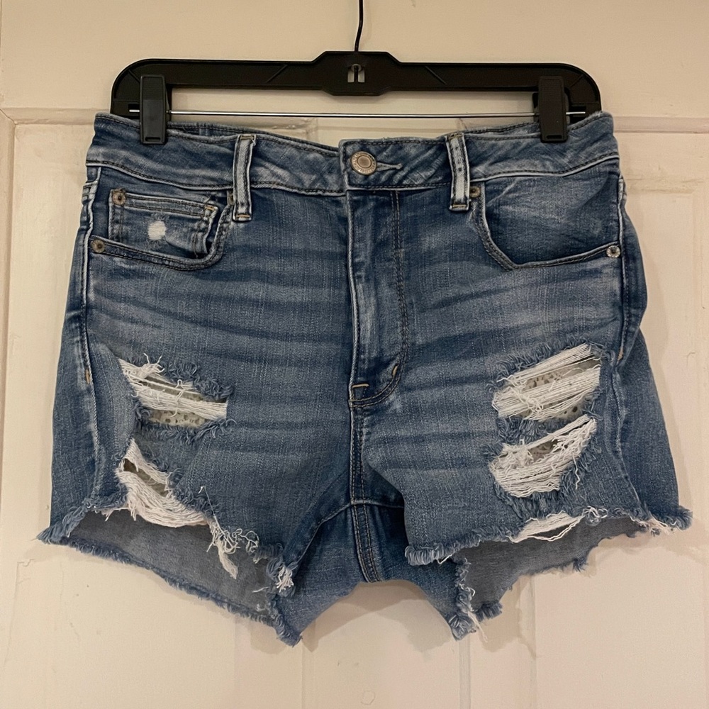 Next level stretch denim lace pocket shorts